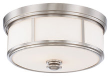 Minka-Lavery 4365-84 - Harvard Court 2L Brushed Nickel Flush Mount 