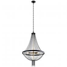 Kichler 52047BKT - Alexia 39.5&#34; 5 Light Chandelier with Crystal Beads in Textured Black