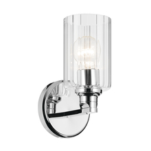 Kichler 55224CHFLU - Gioe 9.5" 1-Light Wall Sconce with Clear Fluted Glass in Chrome