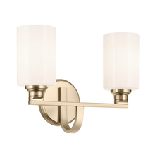 Kichler 55225CPZ - Gioe 14.25" 2-Light Vanity Light with Opal Glass in Champagne Bronze