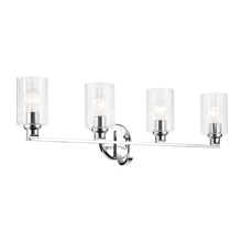 Kichler 55227CHFLU - Gioe 32.25" 4-Light Vanity Light with Clear Fluted Glass in Chrome