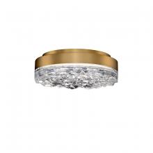 Schonbek Beyond BFM96412-AB - Bramble 12in 120/277V LED Flush Mount in Aged Brass with Radiance Crystal Dust