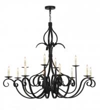 Meyda Blue 150271 - 54"W Cypress 12 LT Chandelier