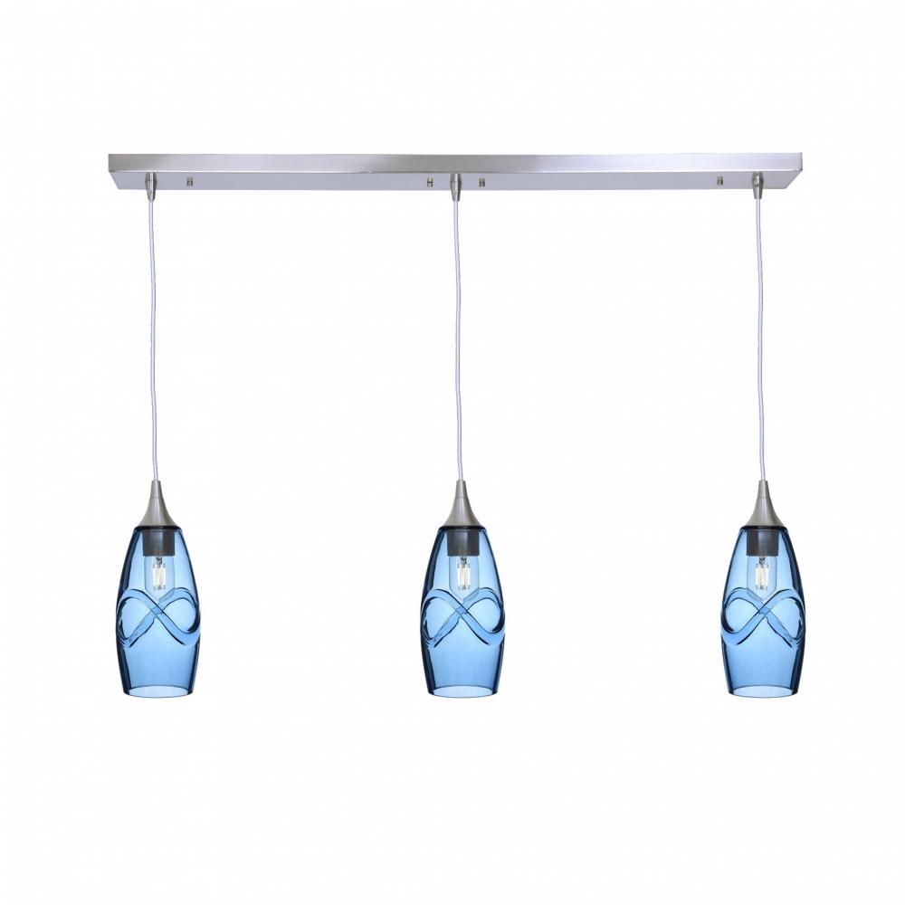 147 Swell: 3 Pendant Linear Chandelier