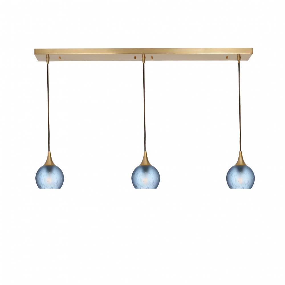 763 Celestial: 3 Pendant Linear Chandelier