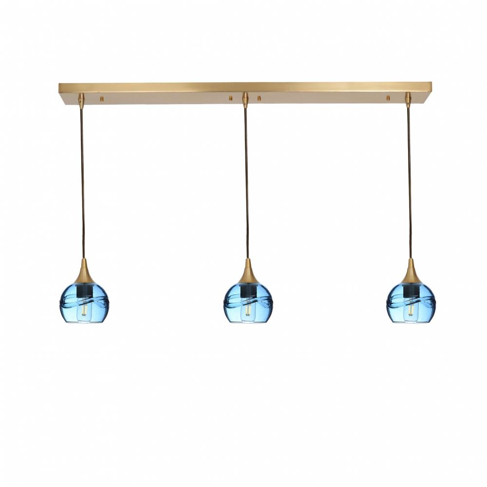 763 Swell: 3 Pendant Linear Chandelier