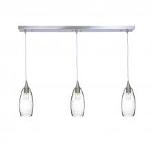  X3-147LUNCLR-LIN01-BNI-X4-04W - 147 Lunar: 3 Pendant Linear Chandelier