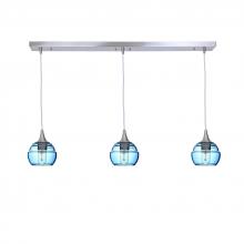 Bicycle Glass X3-301LUCSTB-LIN01-BNI-X4-04W - 301 Lucent: 3 Pendant Linear Chandelier