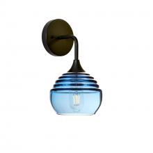 Bicycle Glass X1-301LUCSTB-SCN01-BLK-XX-04W - 301 Lucent: Wall Sconce - Steel Blue / Matte Black