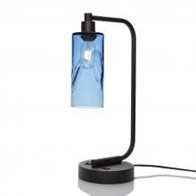 Bicycle Glass X1-513SWLSTB-LMP01-DBZ-XX-04W - 513 Swell: Table Lamp - Steel Blue / Dark Bronze