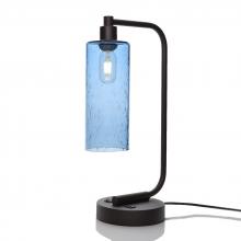 Bicycle Glass X1-515LUNSTB-LMP01-DBZ-XX-04W - 515 Lunar: Table Lamp - Steel Blue / Dark Bronze