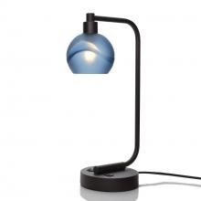  X1-763GLASTB-LMP01-BLK-XX-04W - 763 Glacial: Table Lamp - Steel Blue / Matte Black