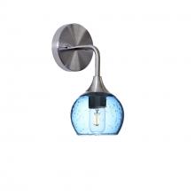 Bicycle Glass X1-763LUNSTB-SCN01-BNI-XX-04W - 763 Lunar: Wall Sconce - Steel Blue / Brushed Nickel