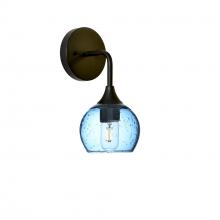 Bicycle Glass X1-763LUNSTB-SCN01-BLK-XX-04W - 763 Lunar: Wall Sconce - Steel Blue / Matte Black