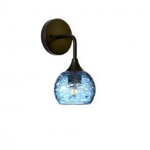 Bicycle Glass X1-763SPNSTB-SCN01-BLK-XX-04W - 763 Spun: Wall Sconce - Steel Blue / Matte Black