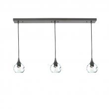  X3-763SWLCLR-LIN01-BNZ-X4-04W - 763 Swell: 3 Pendant Linear Chandelier