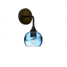 Bicycle Glass X1-763SWLSTB-SCN01-BLK-XX-04W - 763 Swell: Wall Sconce - Steel Blue / Matte Black