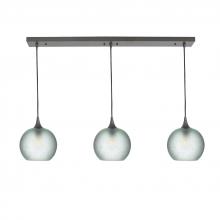  X3-767CELCLR-LIN01-BNZ-X4-04W - 767 Celestial: 3 Pendant Linear Chandelier