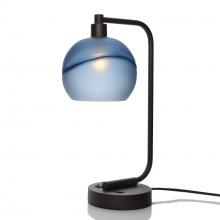 Bicycle Glass X1-767GLASTB-LMP01-BLK-XX-04W - 767 Glacial: Table Lamp - Steel Blue / Matte Black