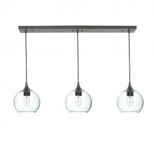  X3-767LUNCLR-LIN01-BNZ-X4-04W - 767 Lunar: 3 Pendant Linear Chandelier