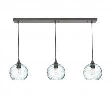  X3-767SPNCLR-LIN01-BNZ-X4-04W - 767 Spun: 3 Pendant Linear Chandelier