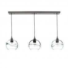  X3-767SWLCLR-LIN01-BNZ-X4-04W - 767 Swell: 3 Pendant Linear Chandelier