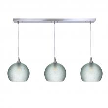 Bicycle Glass X3-768CELCLR-LIN01-BNI-X4-04W - 768 Celestial: 3 Pendant Linear Chandelier