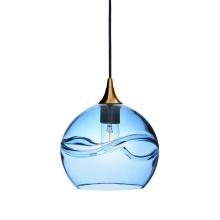 Bicycle Glass X1-768SWLSTB-PEN01-BRS-X4-04W - 768 Swell: Single Pendant Light