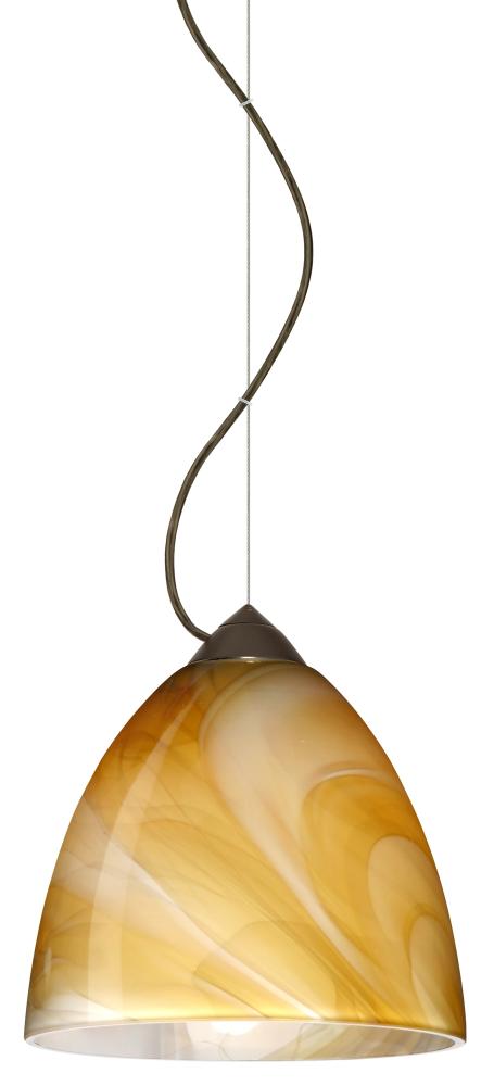 Besa Vila Cable Pendant Bronze Honey 1x60W Medium Base