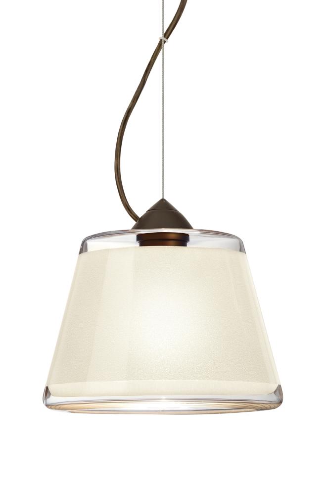 Besa Pica 9 Pendant 1Kx White Sand Bronze 1x75W Medium Base