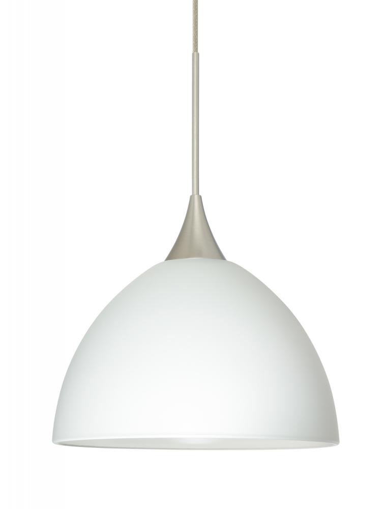 Besa Pendant Brella Satin Nickel White 1x5W LED