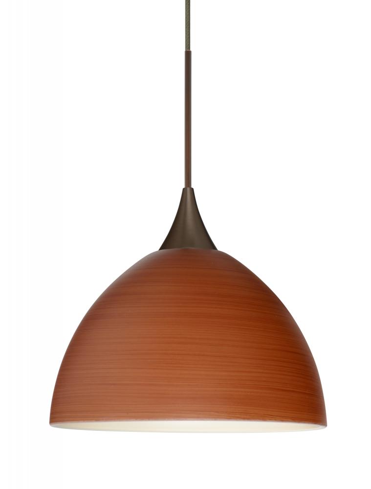 Besa Pendant Brella Bronze Cherry 1x50W Halogen, 15Ft. Cord