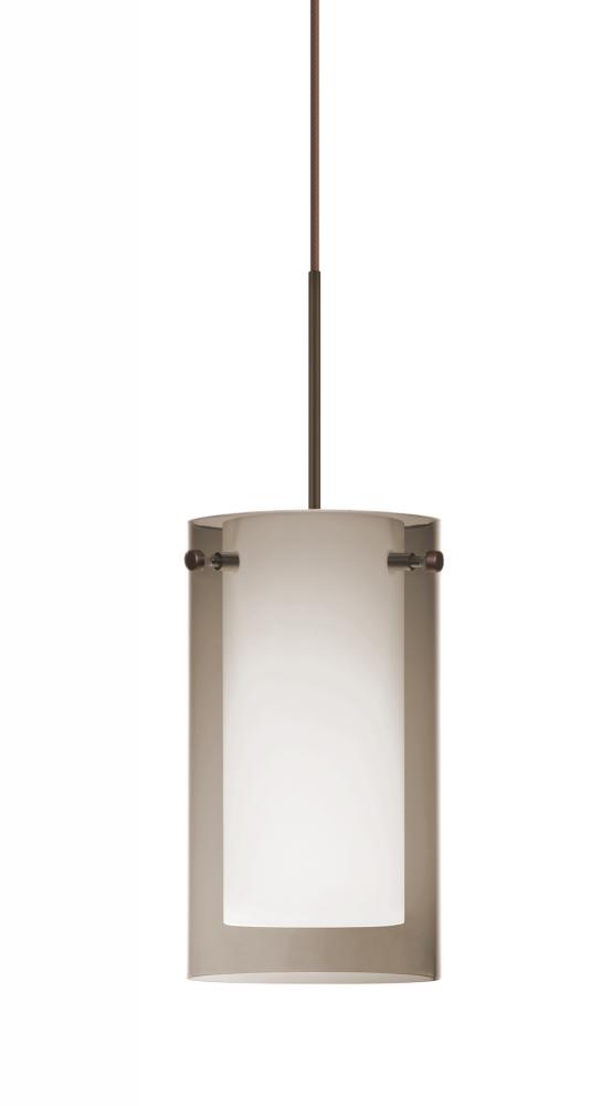 Besa Pendant For Multiport Canopy Pahu 4 Bronze Transparent Smoke/Opal 1x5W LED