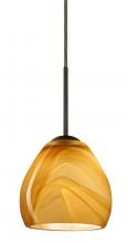  1BC-4122HN-LED-BR - Besa Bolla LED Pendant Honey Bronze 1x9W LED