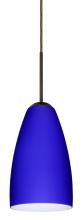  1JC-1511CM-BR - Besa Riva 9 Pendant Bronze Cobalt Blue Matte 1x75W Medium Base