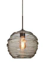  1JC-462702-EDIL-BR - Besa Wave 10 Pendant Bronze Smoke 1x8W LED Filament