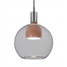  1JC-BENJISMMD-LED-BK - Besa, Benji Cord Pendant, Smoke/Medium, Black Finish, 1x9W LED