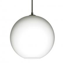  1JC-COCO1207-BK - Besa Coco 12 Pendant, Opal Matte, Black Finish, 1x60W MAX E26 Base