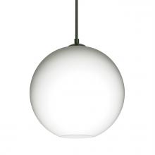  1JC-COCO807-LED-BK - Besa Coco 8 Pendant, Opal Matte, Black Finish, 1x9W LED