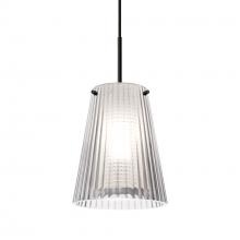 Besa Lighting 1JC-DIONCL-BK - Besa Dion Pendant, Clear Shade, Black Finish, 1x60W MAX E26 Base