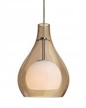 Besa Lighting 1JC-ELLE11CG-LED-BR - Besa, Elle 11 Cord Pendant, Cognac, Bronze Finish, 1x9W LED