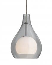 Besa Lighting 1JC-ELLE11GY-LED-BR - Besa, Elle 11 Cord Pendant, Gray, Bronze Finish, 1x9W LED