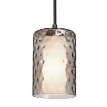 Besa Lighting 1JC-ESASM-BK - Besa, Esa Cord Pendant, Smoke, Black Finish, 1x60W MAX E26 Base