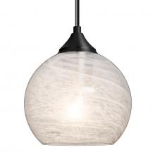 Besa Lighting 1JC-JILLYCL-BK - Besa, Jilly Cord Pendant, Vapor Clear, Black Finish, 1x60W MAX E26 Base