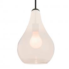  1JC-LEONMW-BK - Besa, Leon Cord Pendant, Milky White, Black Finish, 1x60W MAX E26 Base