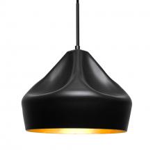  1JC-LOTUS-BK - Besa Lotus Pendant, Black Finish, 1x60W MAX E26 Base