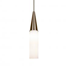 Besa Lighting 1JC-METRO14-BR - Besa Metro 14 Pendant, Opal Matte, Bronze Finish, 1x60W MAX E26 Base