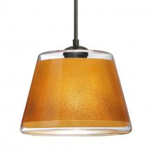  1JC-PIC9GD-BK - Besa Pendant Pica 9 Black Gold Sand 1x75W MAX E26 Base