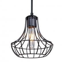  1JC-SPEZ07-BK - Besa Pendant Spezza 7 Black 1x100W MAX E26 Base