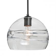  1JC-SPIR10CL-BK - Besa Spirit 10 Pendant, Clear, Black Finish, 1x60W MAX E26 Base